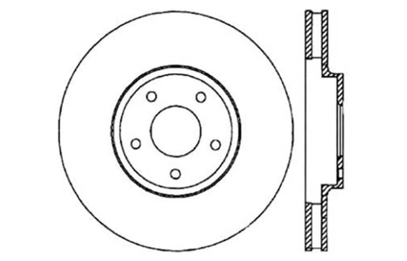 Stoptech 127.42080L StopTech 06-07 350Z / 05-07 G35 exp Sport/ 06-07 G35X SportStop Slotted & Drilled Front Left Rotor