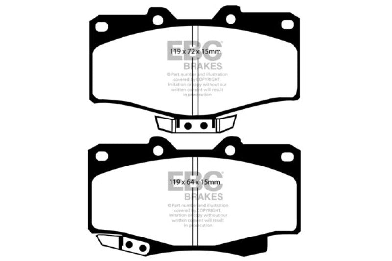 EBC DP4807R 90-91 Toyota 4 Runner 2.4 Yellowstuff Front Brake Pads
