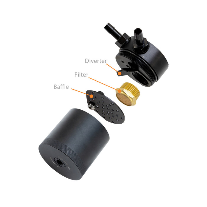 Mishimoto MMBCC-Q50-16PBE 2016+ Infiniti Q50 3.0T Baffled Oil Catch Can PCV Side