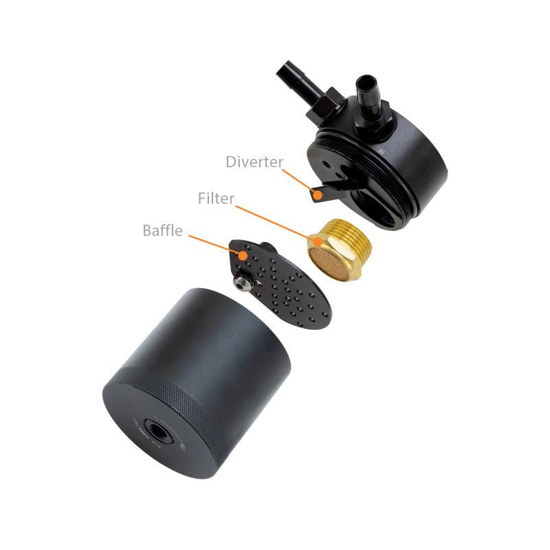 Mishimoto MMBCC-MUS8-15PBE 2015+ Ford Mustang GT Baffled Oil Catch Can Kit - Black