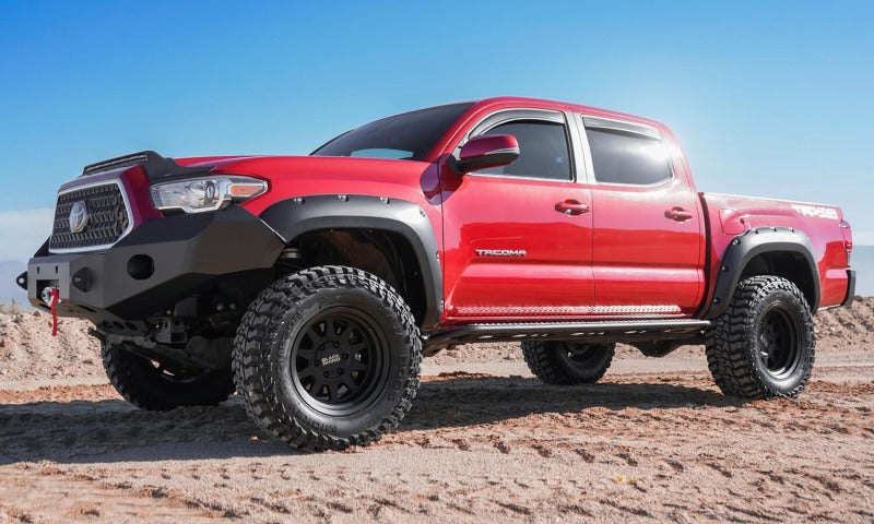 Bushwacker 30922-02 16-18 Toyota Tacoma Pocket Style Flares 4pc 60.5/73.7in Bed - Black