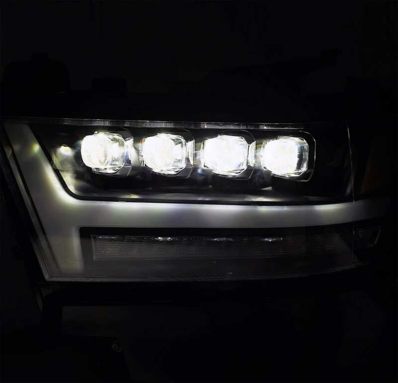 AlphaRex 880516 19-20 RAM 1500HD NOVA LED Proj Headlights Plank Style Gloss Blk w/Activ Lght/Seq Signal/DRL