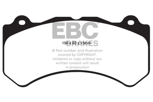EBC DP41853R 16+ Cadillac ATS-V 3.6 Twin Turbo Yellowstuff Front Brake Pads