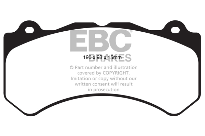 EBC DP41853R 16+ Cadillac ATS-V 3.6 Twin Turbo Yellowstuff Front Brake Pads