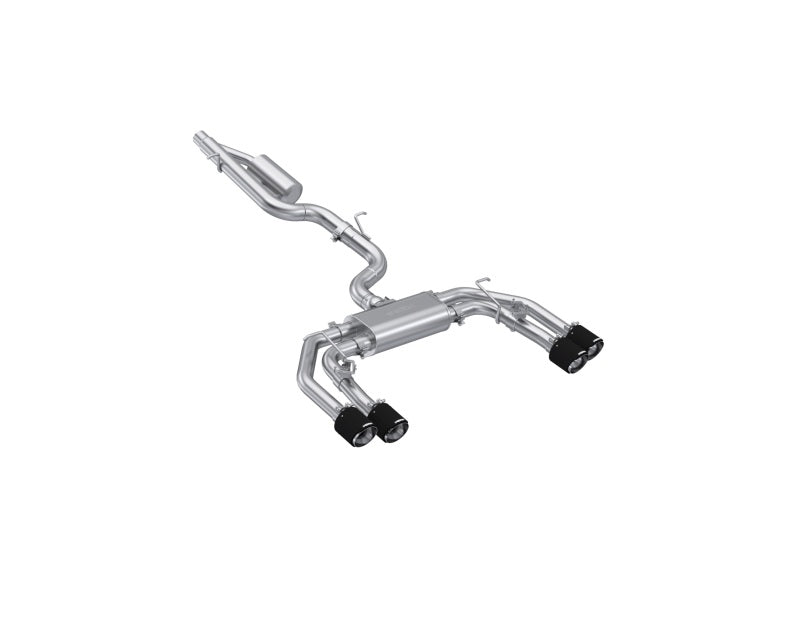 MBRP S46193CF 2022+ Audi S3 3in Cat Back w/ Quad Carbon Fiber Tips- T304