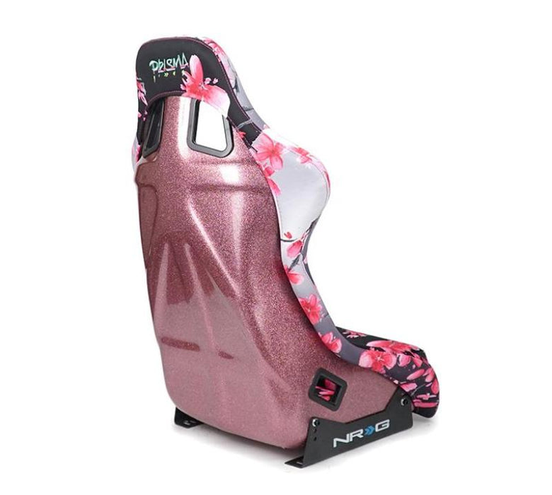 NRG FRP-303-SAKURA FRP Bucket Seat PRISMA Japanese Cherry Blossom Edition W/ Pink Pearlized Back - Medium