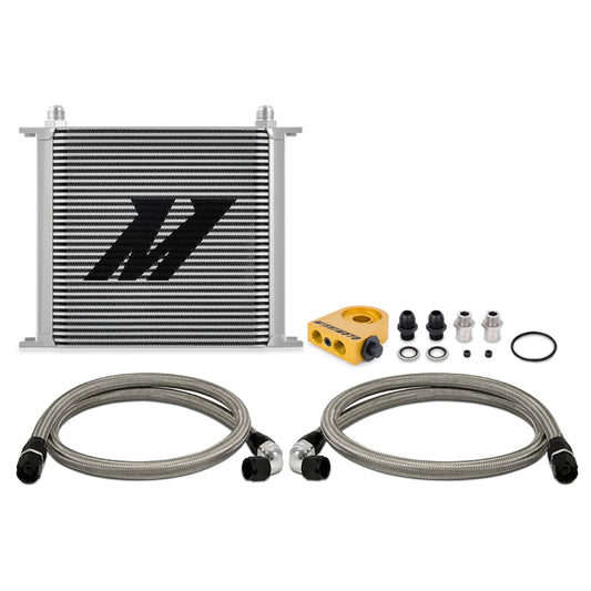 Mishimoto MMOC-U34TSL Universal Thermostatic Oil Cooler Kit 34-Row Silver