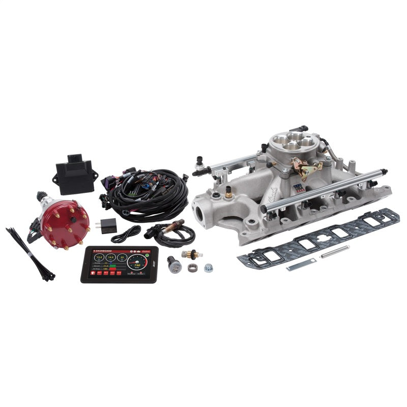 Edelbrock 35930 Pro Flo 4 Fuel Injection Kit Seq Port Ford 289-302 ci 550 HP 29 LbHr Injectors Satin