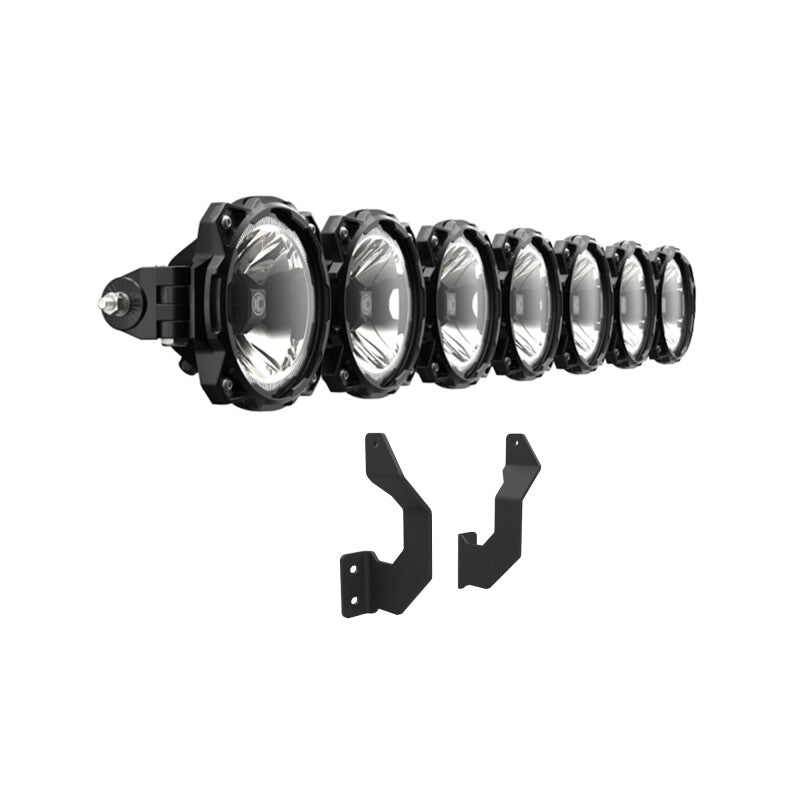 KC HiLiTES 2017+ Ford Super Duty Gravity LED Pro6 7-Light Bar Kit - Front Bumper