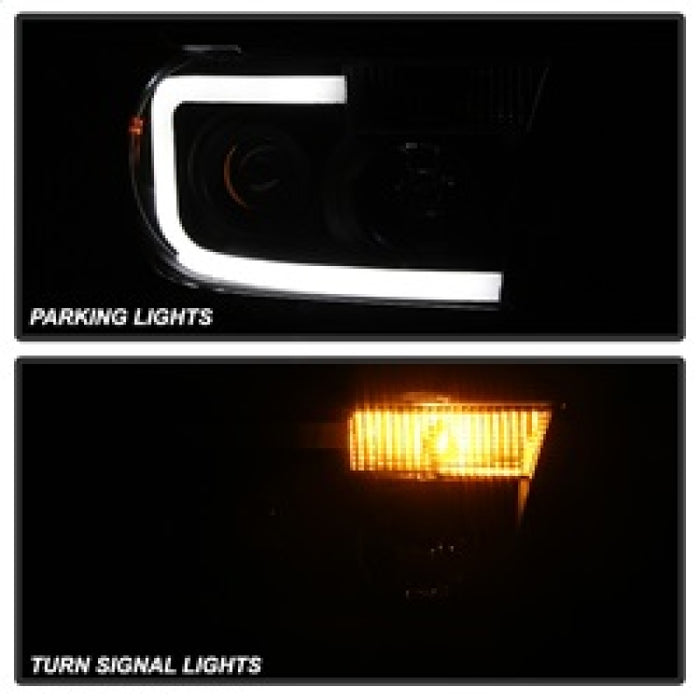 SPYDER 9027888 xTune Toyota Tundra 07-13 LED Light Bar Projector Headlights Black PRO-JH-TTU07-LED-BK
