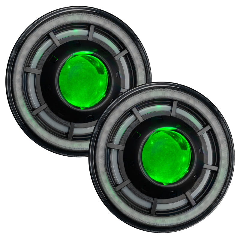 ORACLE Lighting 5876-334 0718 Jeep Wrangler JK Oculus 7in ColorSHIFT Bi-LED Projector Headlights