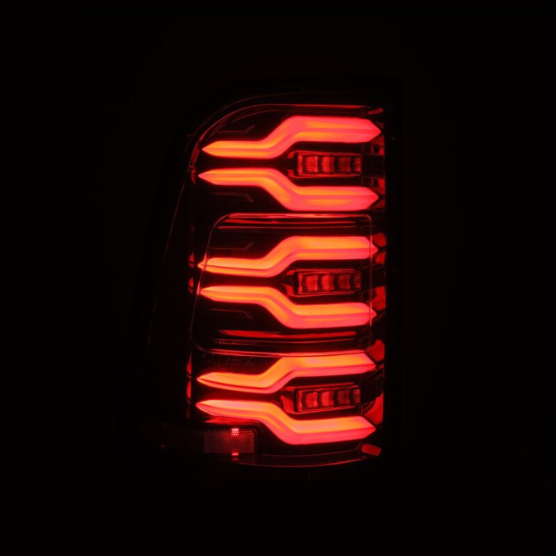 AlphaRex 640030 19-21 Dodge RAM 1500 Luxx-Series LED Tail Lights Alpha-Black w/Activ Light/Seq Signal