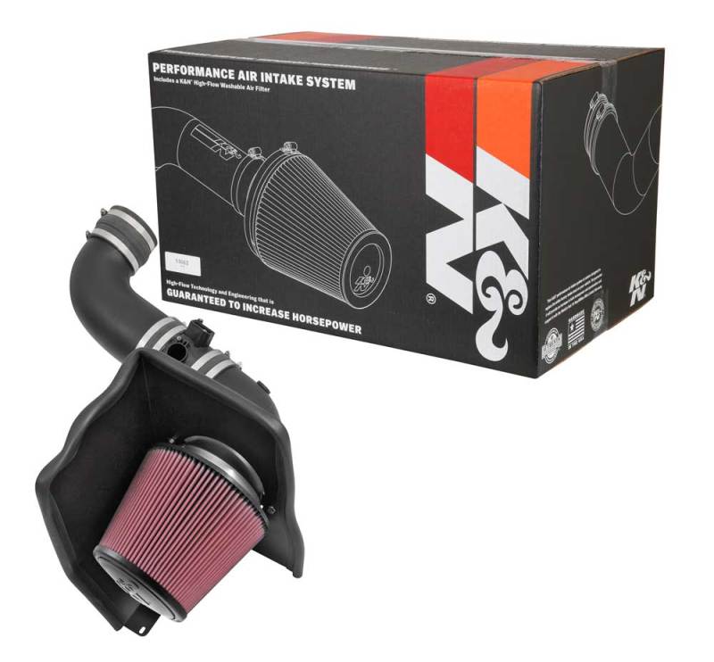 K&N Engineering 57-3087 K&N 2015 Chevrolet Silverado / GMC Sierra 2500/3500HD 6.6L V8 Performance Intake Kit