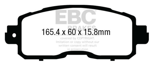 EBC DP23011 13+ Nissan Altima 2.5 (L33) Sedan Greenstuff Front Brake Pads