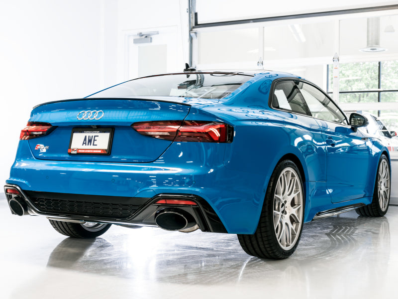 AWE Tuning 3015-33321 Audi B9.5 RS5 Sportback Non-Resonated Touring Edition Exhaust - RS-Style Diamond Blk Tips