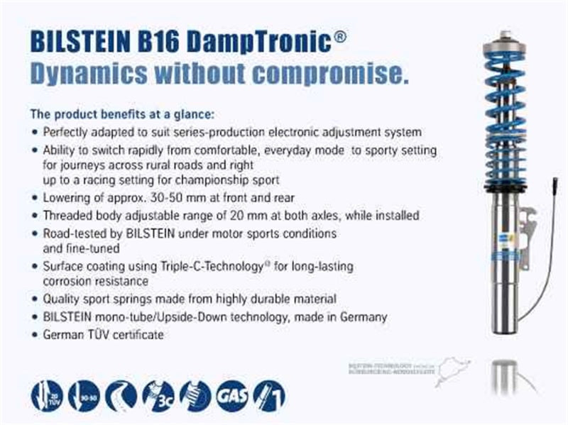 Bilstein 49-234923 B16 (PSS10) 06-10 BMW E60 M5 EDC Performance Suspension System