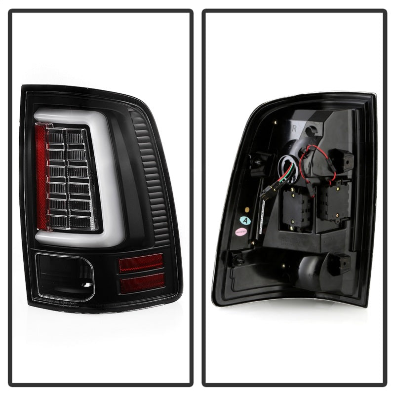 SPYDER 5085917 Spyder Dodge RAM 09-18 LED Tail Lights - All Black ALT-YD-DRAM09V2-LED-BKV2 (Incandescent Only)