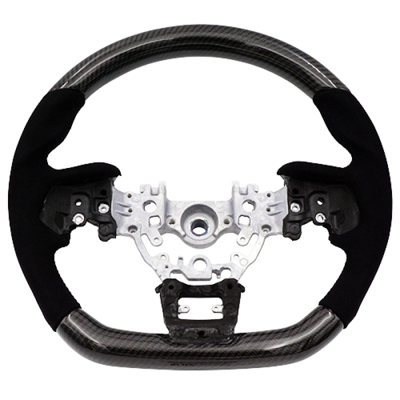 BLOX Racing BXSW-50020-B 22+ Subaru Carbon/Alcantara Steering Wheel Black Stitching