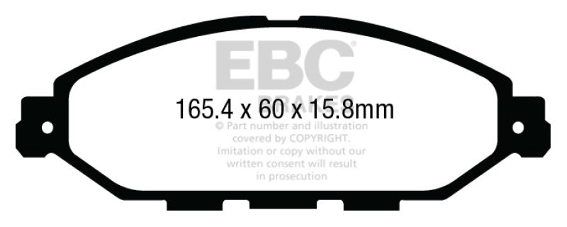 EBC DP43010R 12-13 Infiniti JX35 3.5 Yellowstuff Front Brake Pads