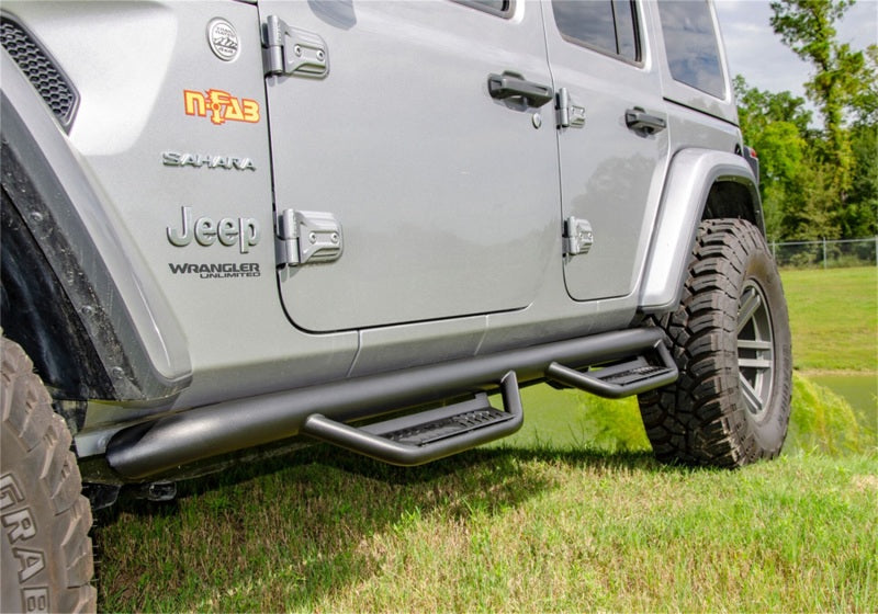 N-Fab HPJ1980T-TX Podium LG 2019 Jeep Wrangler JT 4DR Truck - Full Length - Tex. Black - 3in
