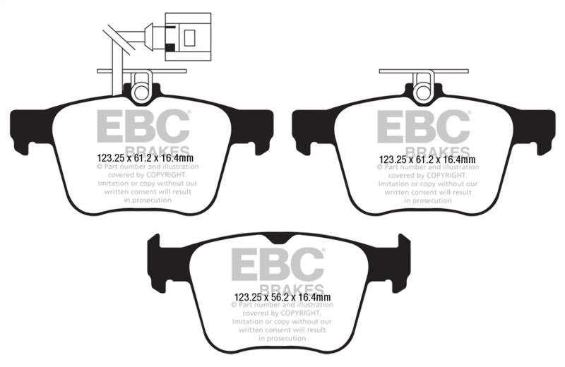 EBC DP32295C 2018 Audi TT Quattro Redstuff Rear Brake Pads