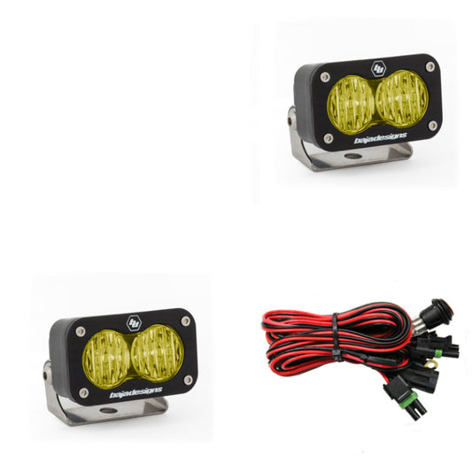 Baja Designs 547815 S2 Sport Wide Cornering Pattern Pair LED Work Light - Amber
