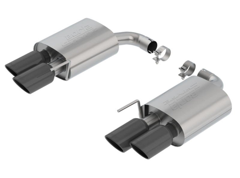 Borla 11953BC 18-19 Ford Mustang GT 5.0L 2.5in S-Type Exhaust w/o Valves (Rear Section Only) - Black Chrome