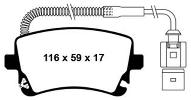 EBC DP31470C 09-11 Audi A6 Quattro 3.0 Supercharged Redstuff Rear Brake Pads