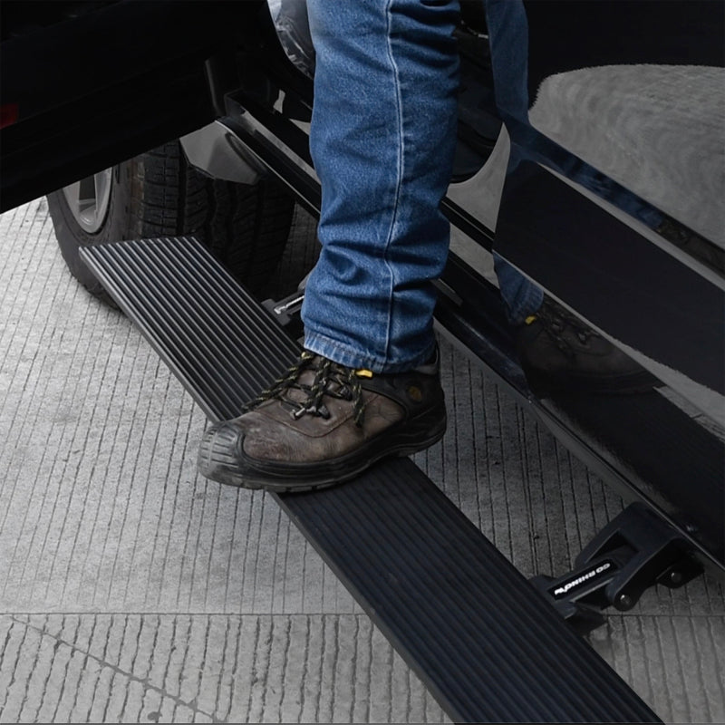 Go Rhino 20443587PC 22-23 Toyota Tundra CrewMax Cab 4dr E-BOARD E1 Electric Running Board Kit - Tex. Blk