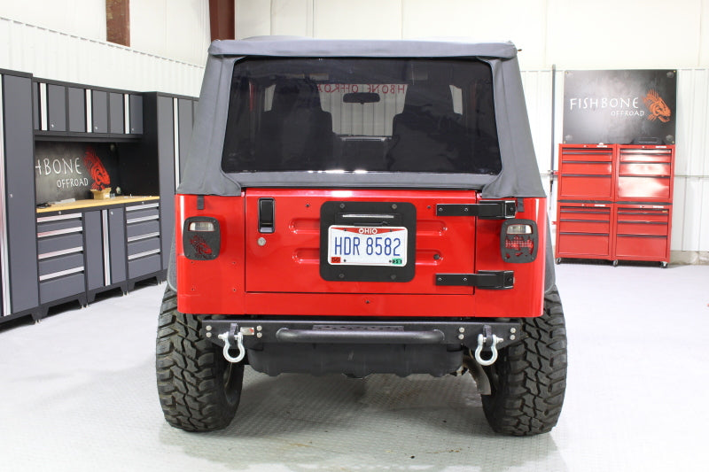 Fishbone Offroad FB22072 97-06 Jeep Wrangler TJ Rear Bumper W/Step Piranha Series