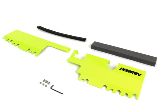 Perrin Performance PSP-ENG-512-4NY PERRIN 15-21 Subaru WRX/STI Radiator Shroud (With OEM Intake Scoop) - Neon Yellow
