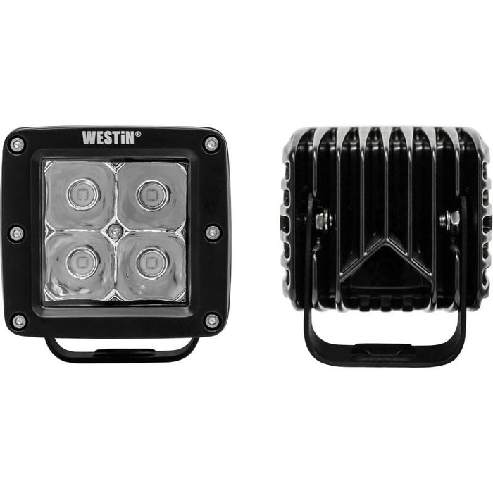 Westin 09-12200A-PR Compact LED -4 5W Cree 3 inch x 3 inch (Set of 2) - Black
