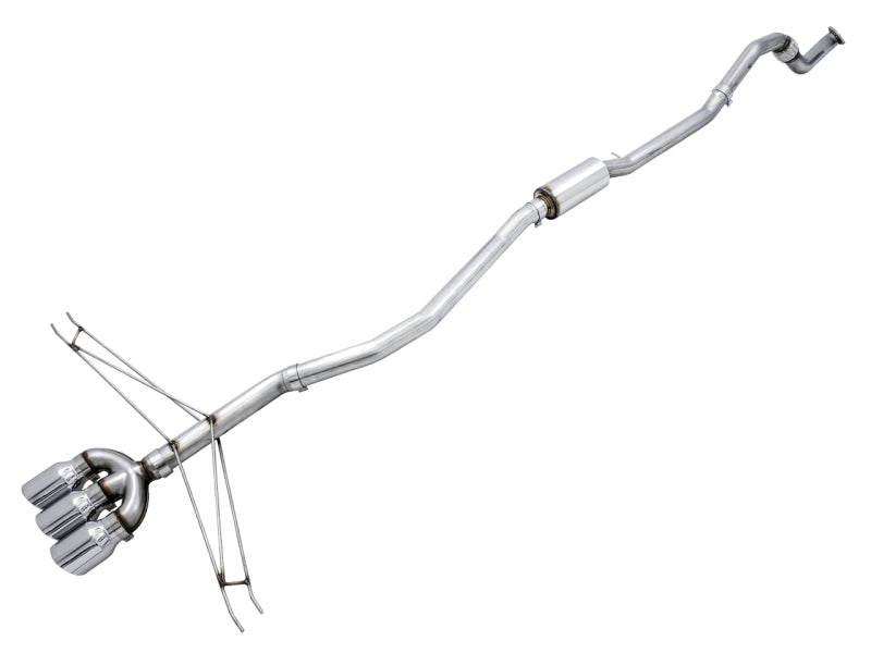 AWE Tuning 3020-52008 2016+ Honda Civic Si Track Edition Exhaust w/Front Pipe & Triple Chrome Silver Tips