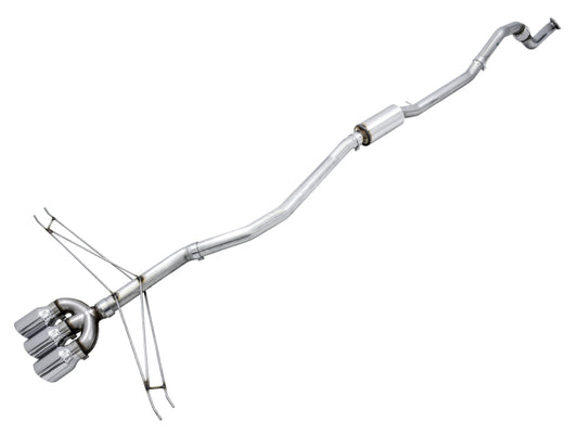 AWE Tuning 3020-52008 2016+ Honda Civic Si Track Edition Exhaust w/Front Pipe & Triple Chrome Silver Tips