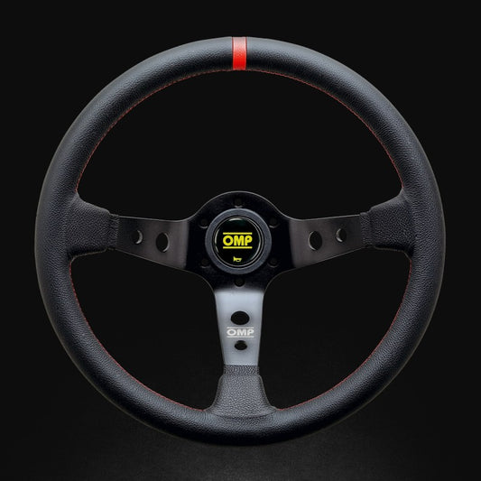 Omp Racing, Inc. OMPOD0-1956-073 Corsica Steering Wheel Black and Red Leather