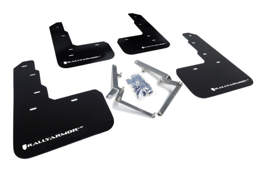Rally Armor MF47-UR-BLK/WH 17-22 Honda Civic Type R Black UR Mud Flap w/White Logo