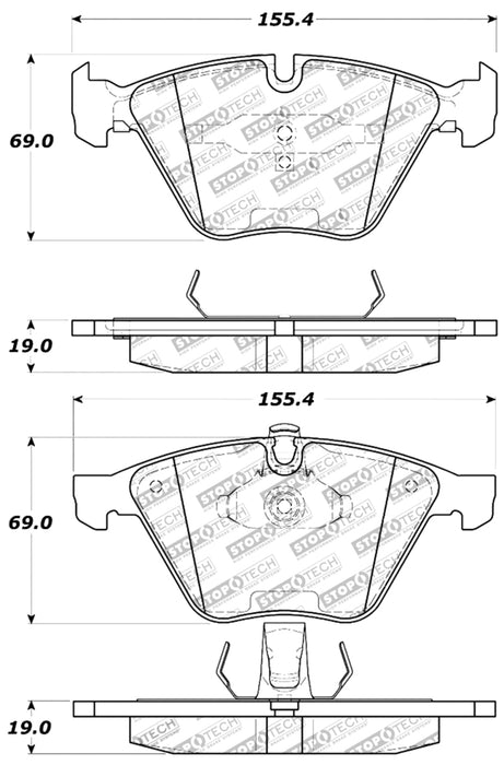 Stoptech 309.09181 StopTech Performance 11-12 BMW Z4 (E86) / 07-11 335 Series (E90/92/93/F30) Front Brake Pads