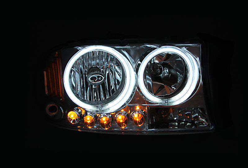 ANZO 121556 1998-2005 Ford Crown Victoria Crystal Headlight Chrome With Bumper Light (OE)
