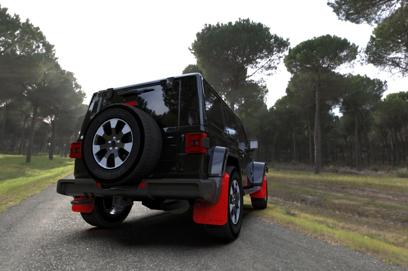 Rally Armor MF54-UR-RD/BLK 18-25 Jeep JL Wrangler Red UR Mud Flap w/Black Logo