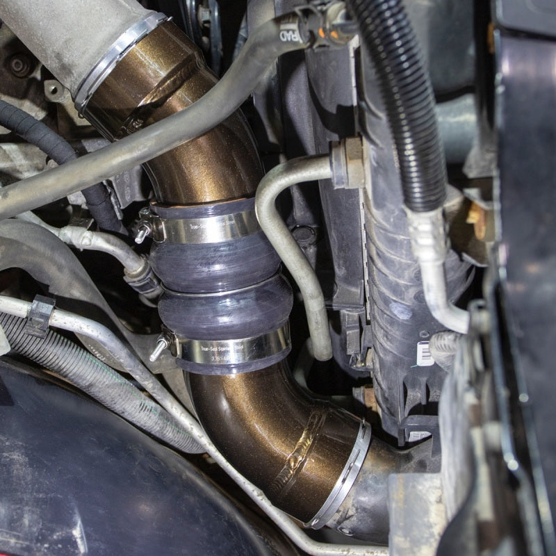 Wehrli WCF100367-GB 06-10 Chevrolet 6.6L LBZ/LMM Duramax Passenger Side 3.5in Intercooler Pipe - Gloss Black