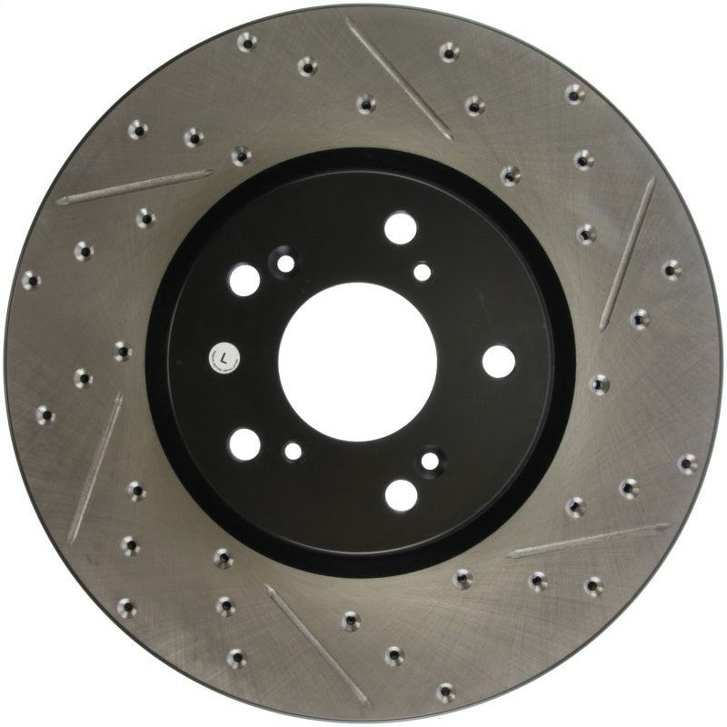 Stoptech 127.40062L StopTech 04-08 Acura TL (Brembo Caliber) SportStop Slotted &amp; Drilled Left Front Rotor
