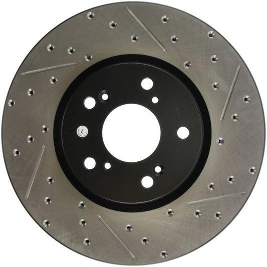 Stoptech 127.40062L StopTech 04-08 Acura TL (Brembo Caliber) SportStop Slotted & Drilled Left Front Rotor