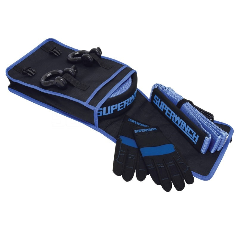Superwinch 2578 Getaway Recovery Kit (Incl. Bow Shackles/Tree Trunk Protec/Recovery Strap/Gloves/Bag)