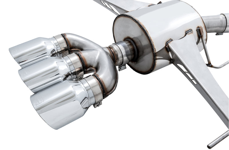 AWE Tuning 3015-42666 2017+ Honda Civic Type R Touring Edition Exhaust w/Front & Mid Pipes - Chrome Silver Tips