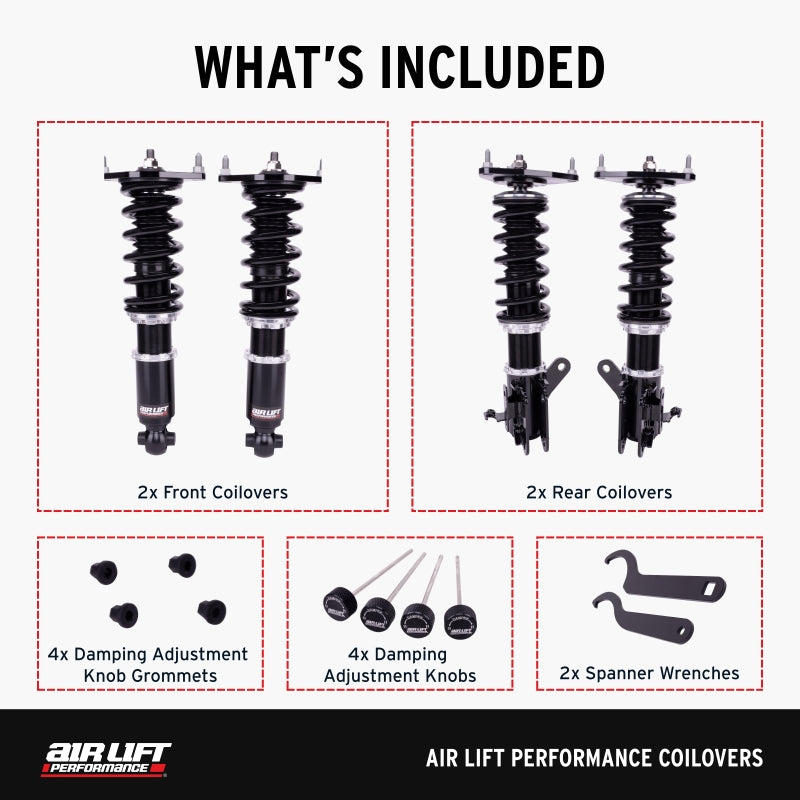 Air Lift 79006 Performance 12-24 Toyota G86/GR86 / 12-16 Scion FRS Coilover Kit