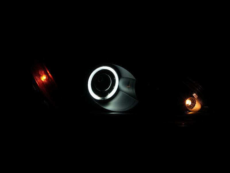 ANZO 121102 2004-2007 Mitsubishi Lancer Projector Headlights w/ Halo Black (CCFL)