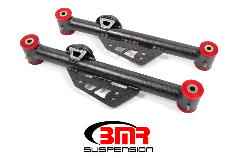 BMR Suspension TCA014H BMR 79-98 Fox Mustang Non-Adj. Lower Control Arms (Polyurethane) - Black Hammertone