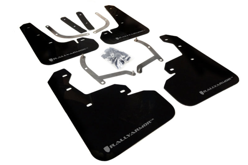 Rally Armor MF45-UR-BLK/SIL 17-23 Subaru Impreza 4D/5D Black UR Mud Flap w/Silver Logo