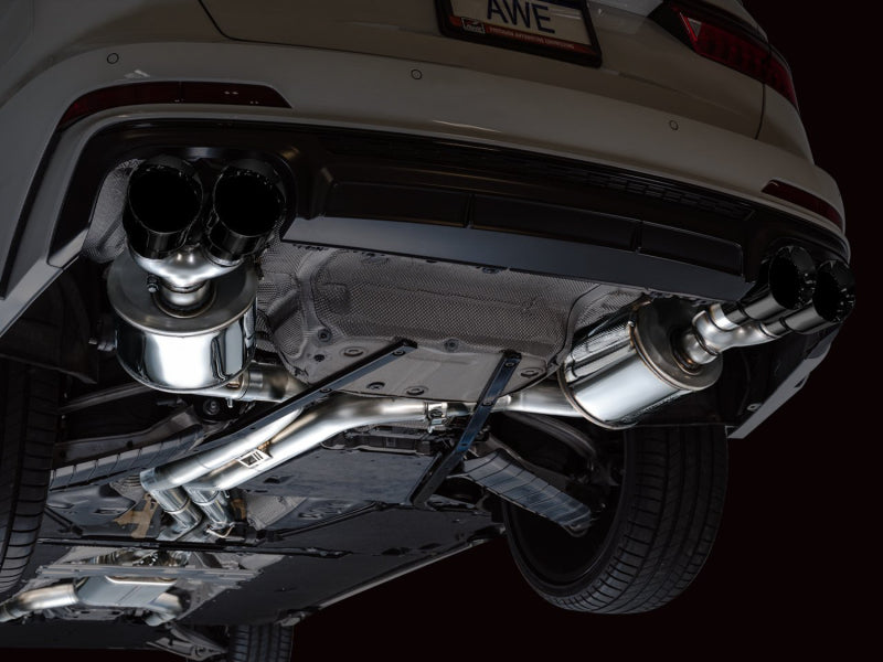 AWE Tuning 3015-43107 19-23 Audi C8 S6/S7 2.9T V6 AWD Touring Edition Exhaust - Diamond Black Tips