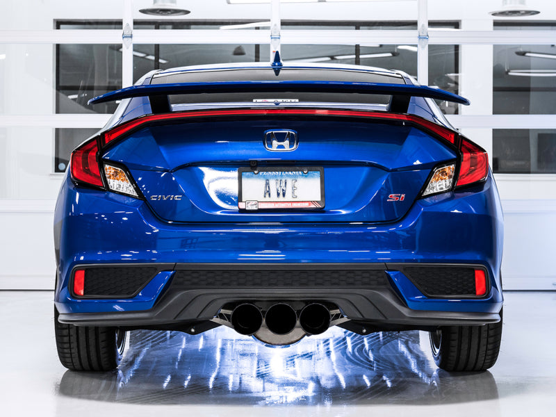 AWE Tuning 3015-53014 2016+ Honda Civic Si Touring Edition Exhaust w/Front Pipe & Triple Diamond Black Tips